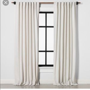 Cream Magnolia Curtain Panel Set